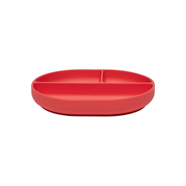 Children's plate with suction cup Cherry Red
