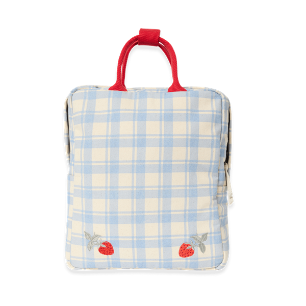 Small Backpack Plaid Sky Blue