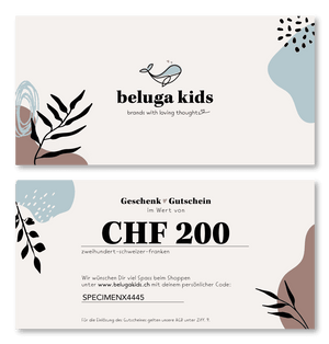 Beluga Kids Gutscheinkarte zum Verschenken