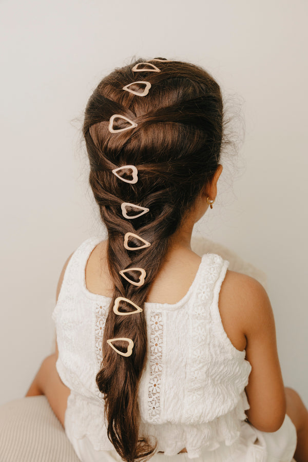 Glitter Sweetheart Hair Clips