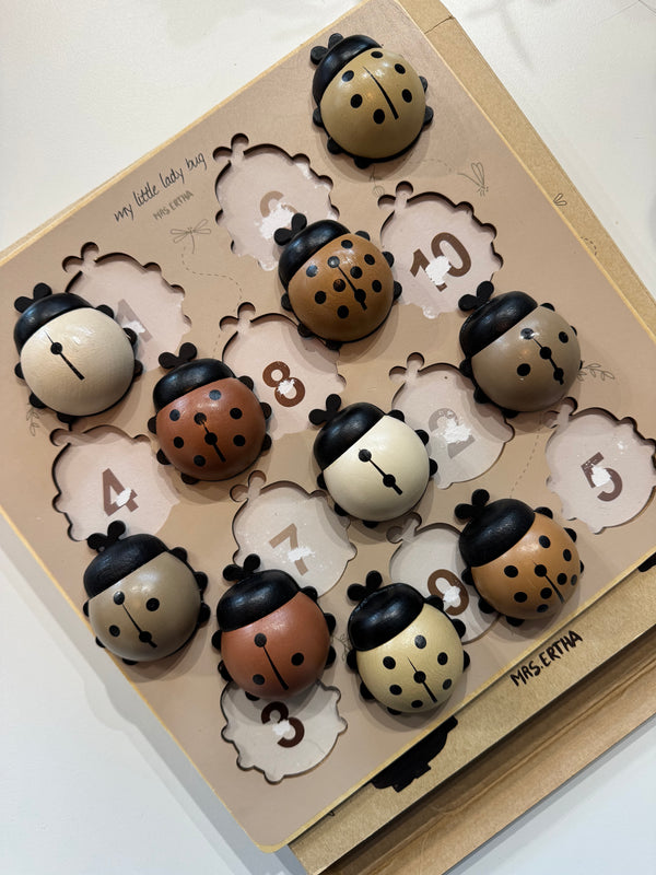 Give a Chance: XL Holz Zähl-Puzzle Ladybug