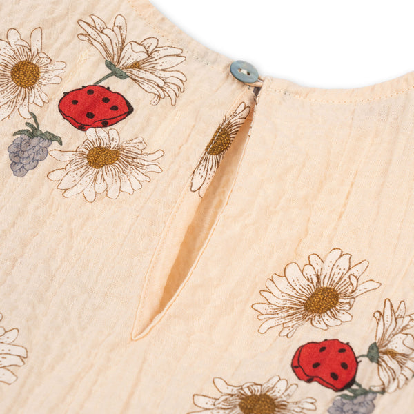 Vida dress with puff sleeves Ladybug