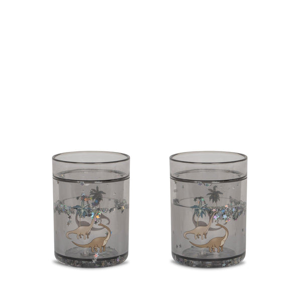 2-pack of glitter drinking cups Dino