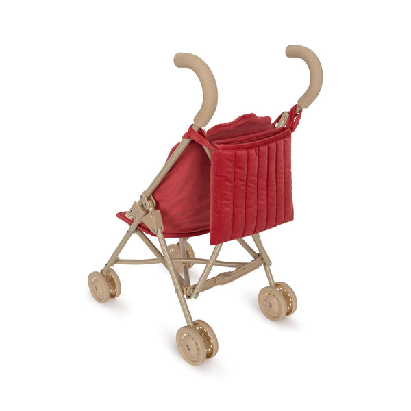 Doll stroller Corduroy red