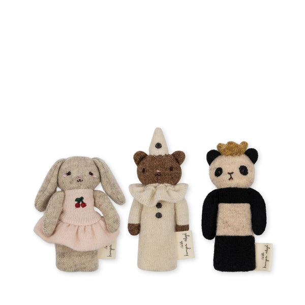 Pack of 3 finger puppets for puppet theater