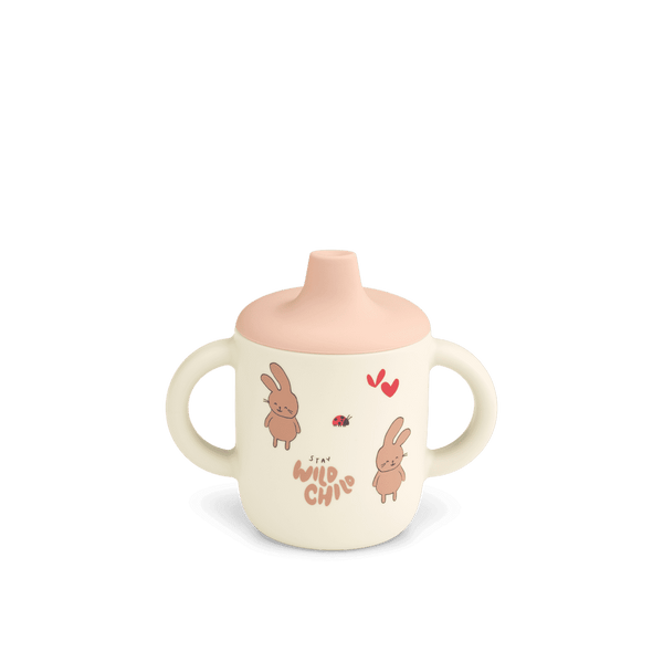 Liewood Trinklernbecher Neil Wild Child Rosey aus Silikon, 150 ml