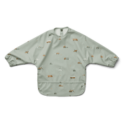 Merle Bib with Sleeves Vehicles / Dove Blue