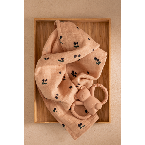 2-pack of muslin cloths Mini Berry / Pale Tuscany