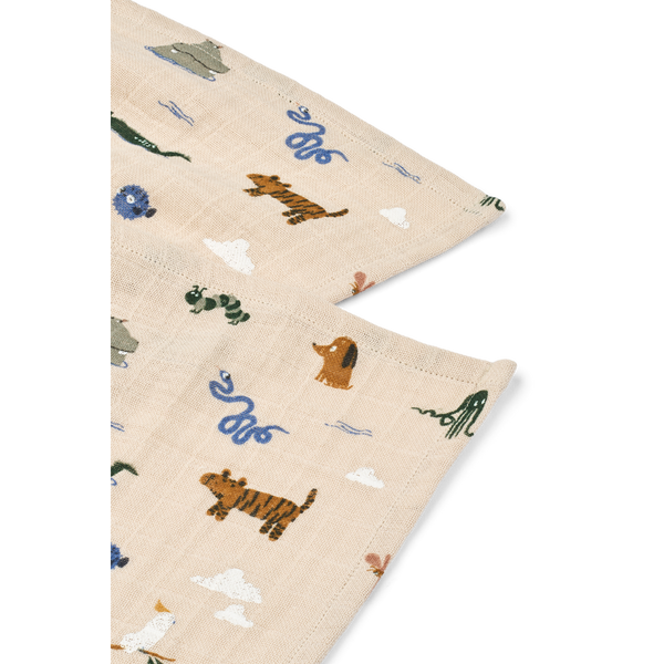 2-pack of muslin cloths around the world