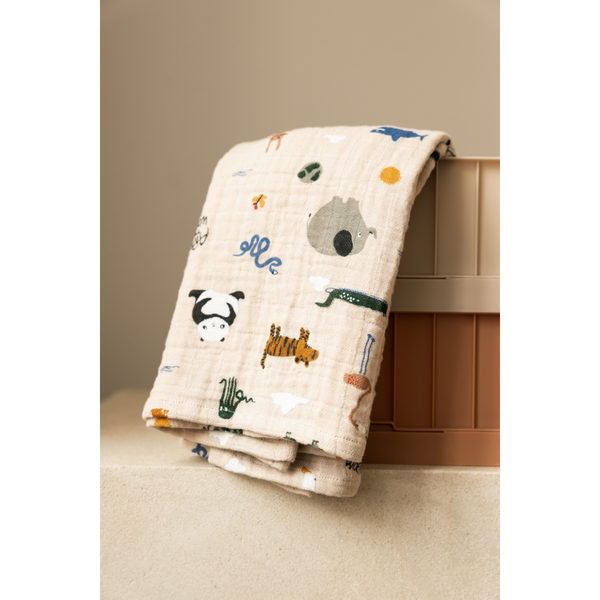 2-pack of muslin cloths around the world