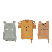 3-Pack Bath Gloves Sylvester Safari
