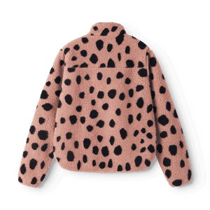 Liewood Nelson Teddyjacke Erwachsene Mega Leo Spot Pale Tuscany – Vorderansicht