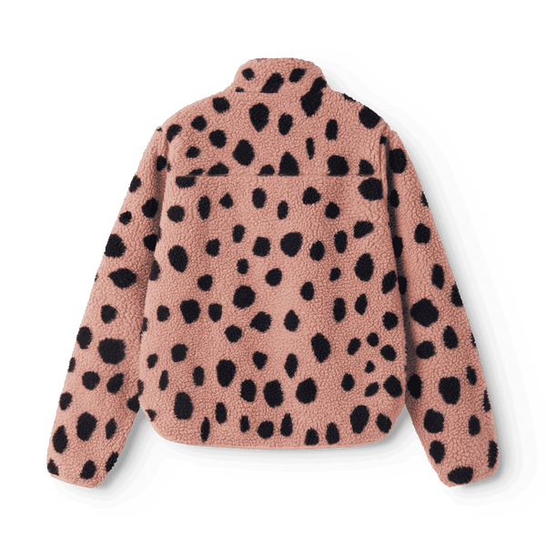 Liewood Nelson Teddyjacke Erwachsene Mega Leo Spot Pale Tuscany – Vorderansicht
