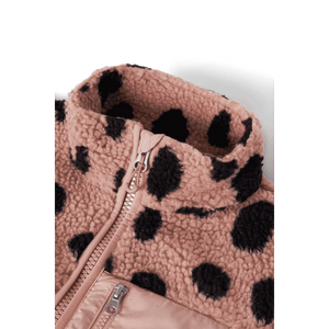 Liewood Nelson Teddyjacke Erwachsene Mega Leo Spot Pale Tuscany – Teddyfleece Detail