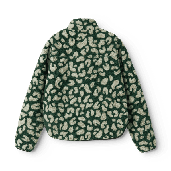 Liewood Nelson Teddyjacke Erwachsene Mega Leo Garden Green – Vorderansicht