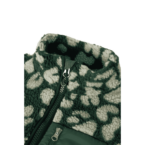 Liewood Nelson Teddyjacke Erwachsene Mega Leo Garden Green – Rückansicht
