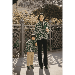 Liewood Nelson Teddyjacke Erwachsene Mega Leo Garden Green – Teddyfleece Nahaufnahme