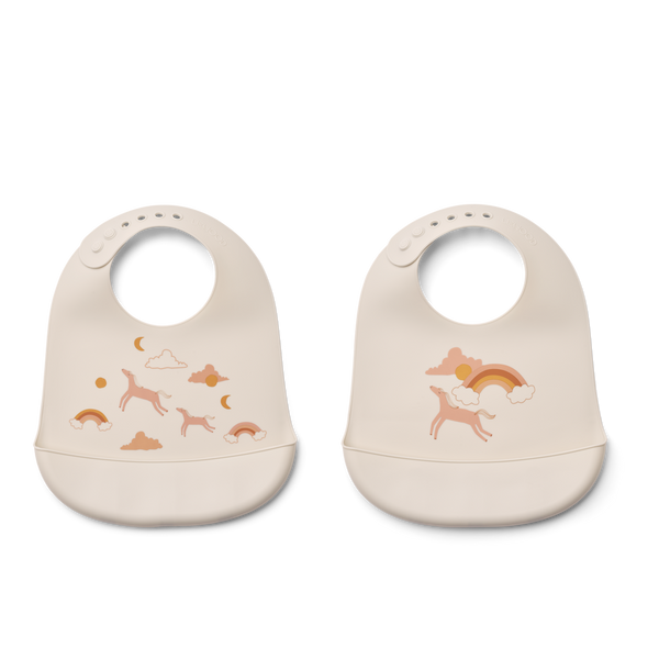 2-Pack Tilda Silicone Bibs Dream