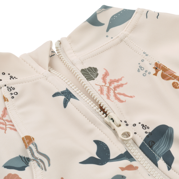 Maxime baby swimsuit with sleeves Sea Creatures 