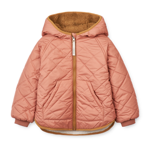 Jackson Wendejacke in Tuscany Rose Mix, wendbare Fleecejacke mit Kapuze und praktischen Taschen.