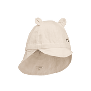 Gorm linen sun hat with ears Panda / Sandy