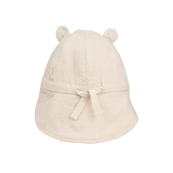 Gorm linen sun hat with ears Panda / Sandy