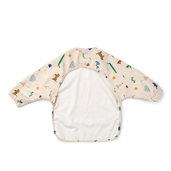 Merle bib with sleeves Around the world