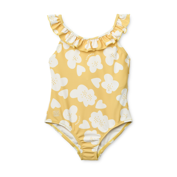 Kallie swim dress Flower / Lemon Yellow 