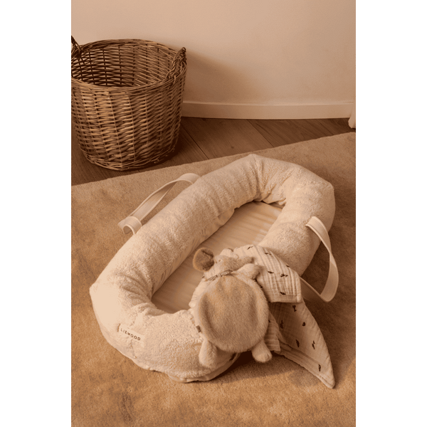 Babynest Gro Pile von Liewood, Teddyplüsch-Aussenseite