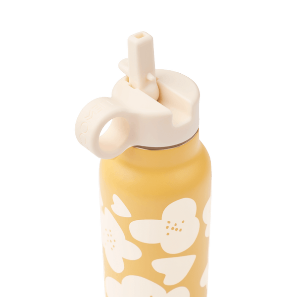 Falk drinking bottle Flower / Lemon Yellow