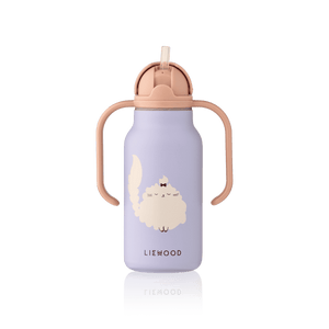 Liewood Kimmie Trinkflasche Cat Warm lilac Deckel