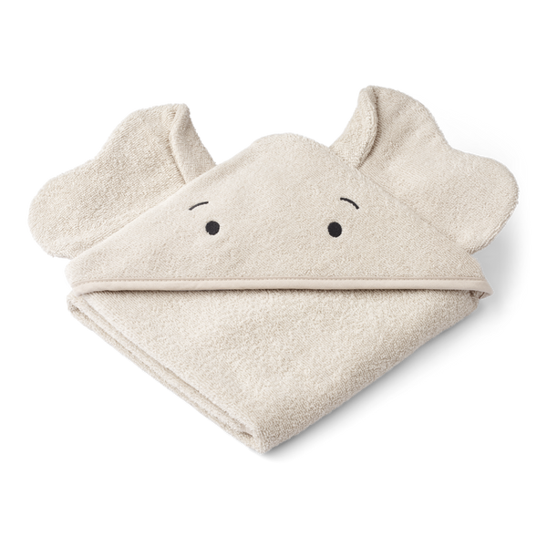 Albert Hooded Bath Towel Elephant Sandy