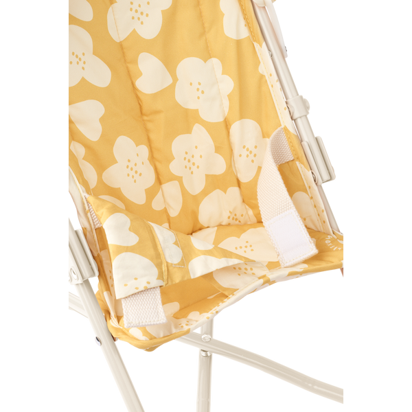 Elsie doll stroller Flower / Lemon Yellow