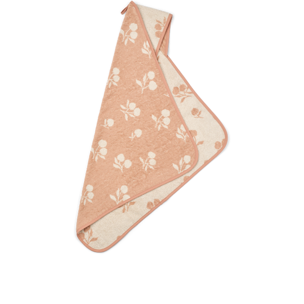 Alba Peach Sea Shell hooded bath towel