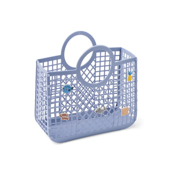 Samantha basket with charms Dusty Lavender