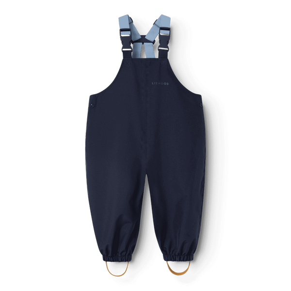Liewood Manu Regenset Dino Roar Classic Navy – Latzhose Detail