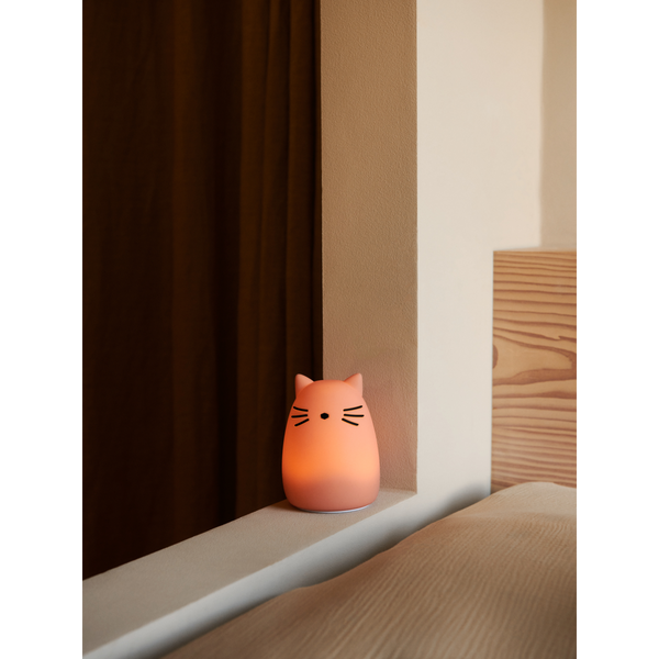 Winston Night Light Cat Rose