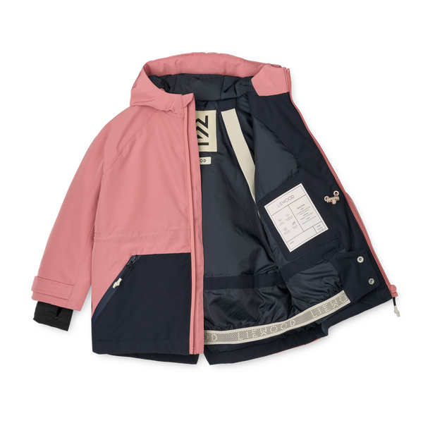Kalle winter jacket Dusty Rose / Navy