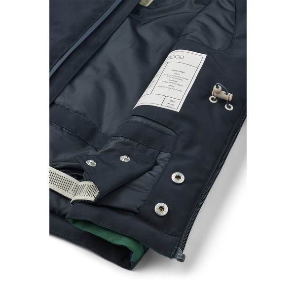 Kalle winter jacket Navy / Garden Green