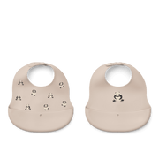 2-Pack Ember Silicone Bibs Mini Panda