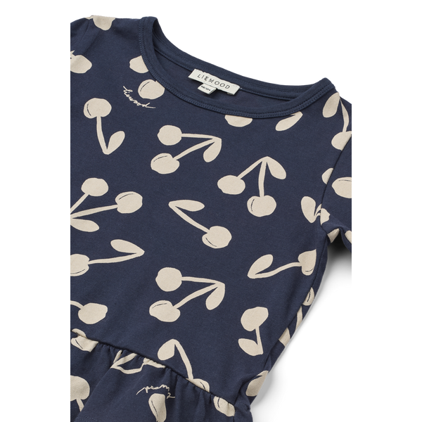 Margit long-sleeved shirt Cherry blossom / Classic navy