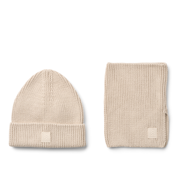 Lina Beanie + Neck Warmer Gift Set Sandy
