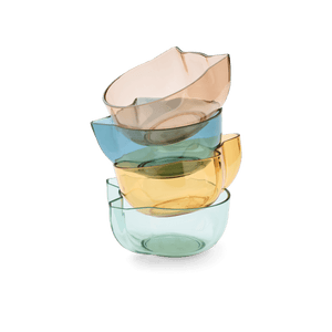 Berno Tritan Schüsseln im 4er-Set in bunten Farben, perfekt für Snacks und kindgerechtes Essen.