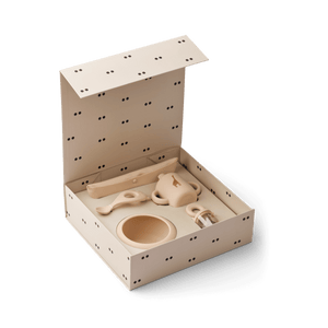 Mileah Baby Mahlzeit-Geschenkset mit Schüssel, Löffel und Trinklernbecher in Geschenkbox von LIEWOOD.