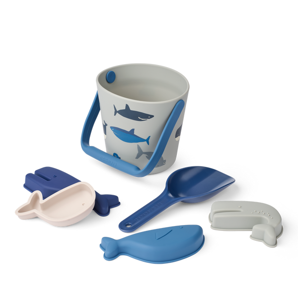 Gilma sand toy set Shark / Dove Blue