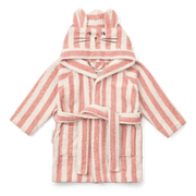 Lily bathrobe Coral blush / creme de la creme stripe