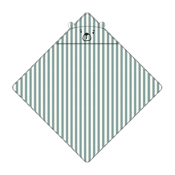 Albert Kaputzen-Badetuch Peppermint / creme de la creme stripe