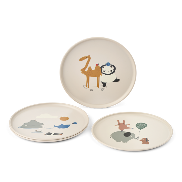 4-Pack Remco Plates Around the world 