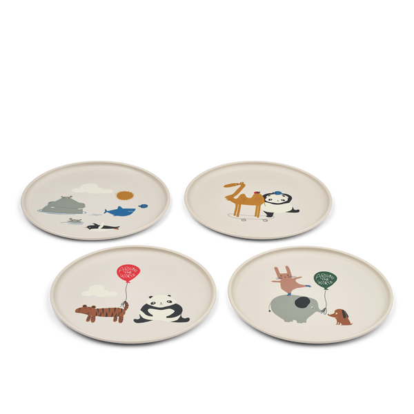 4-Pack Remco Plates Around the world 