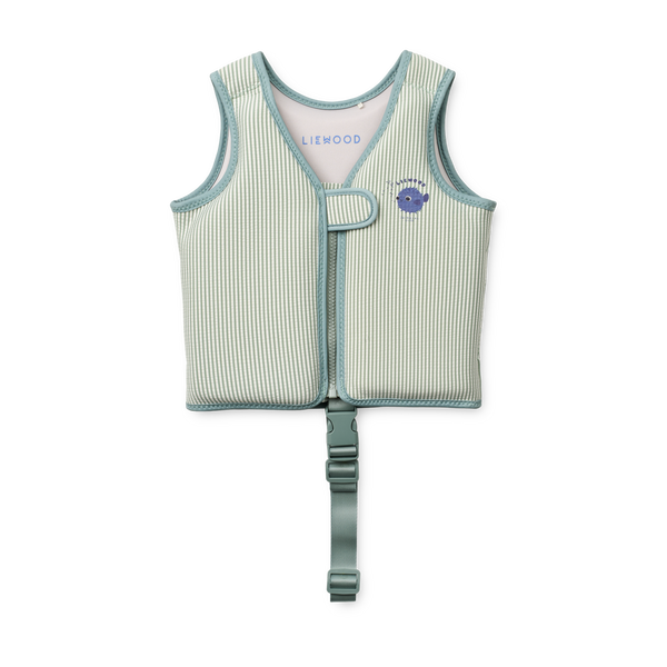 Dove Seersucker Swim Vest Peppermint / Sandy